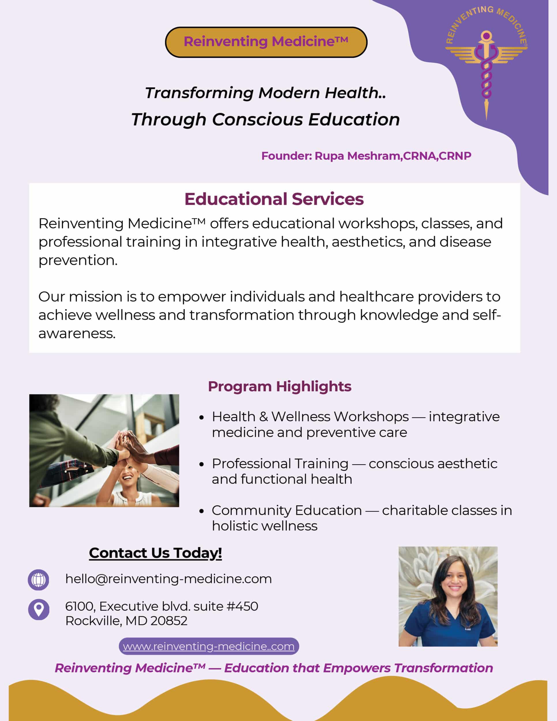 Reinventing Medicine™ Educational Programs — Transforming Modern Health Through Conscious Education